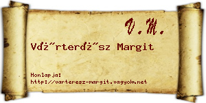 Várterész Margit névjegykártya